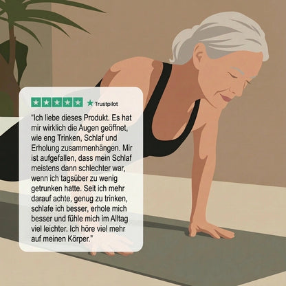 Trustpilot Bewertung mit 5 Sternen zum Vitro: der Zusammenhang von Trinken, Schlaf und Erholung [DE]