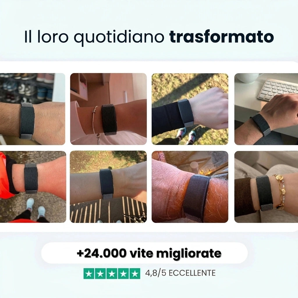 Clienti Fitmo che indossano il Vitro ogni giorno, valutazione 4,8 su 5 su Trustpilot [IT]