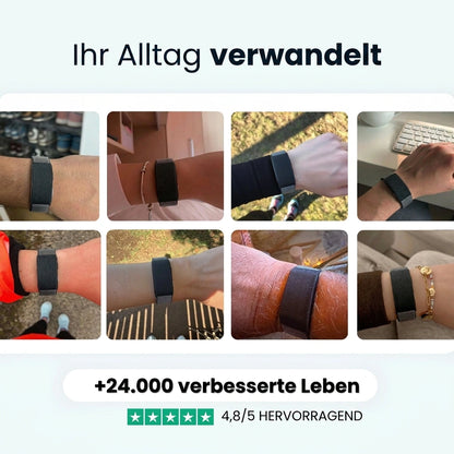 Fitmo Kunden tragen das Vitro im Alltag, Bewertung 4,8 von 5 auf Trustpilot [DE]